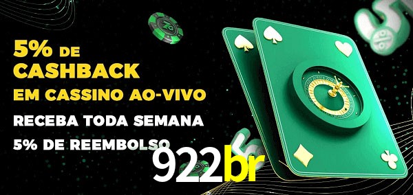 Promoções do cassino ao Vivo 922br